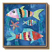 Boho Reef Fish I 16-inch Square Framed Wall Art