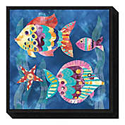 Boho Reef Fish II 16-inch Square Framed Wall Art