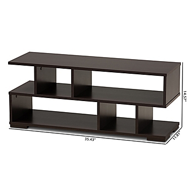 Baxton Studio Dan Wood TV Stand in Dark Brown. View a larger version of this product image.