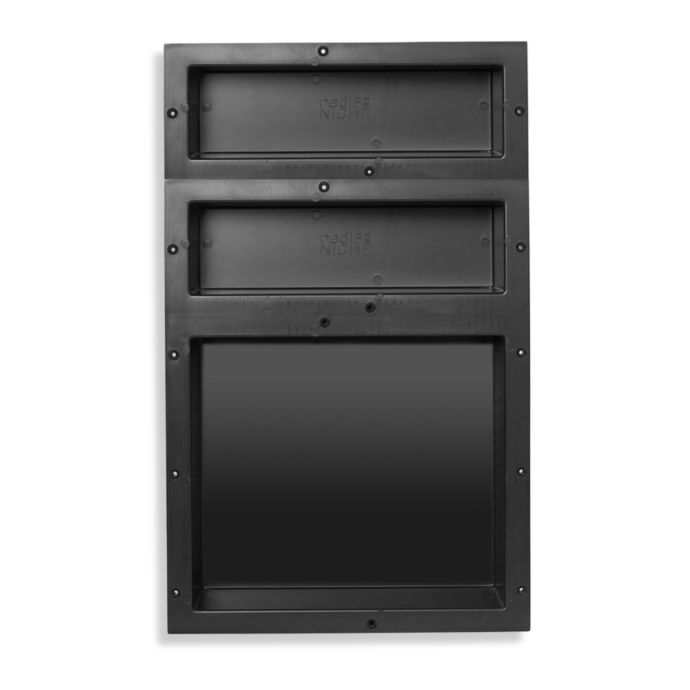 Redi Niche Triple Recessed 16 Inch X 26 Inch Shower Shelf With 20