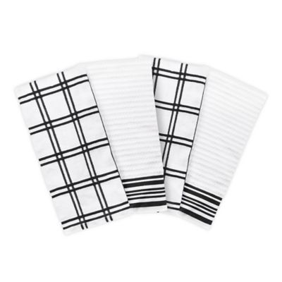 black kitchen towel set