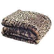 Safavieh Faux Black Leopard Throw Blanket