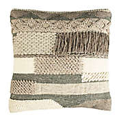 Safavieh Gareth Square Throw Pillow in Charcoal/Silver