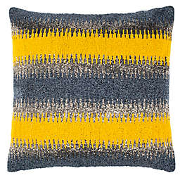 Safavieh Yasra Beaded Square Throw Pillow in Yellow/Grey