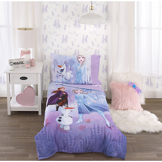 Alternate image 1 for Disney Frozen 2 4-Piece Toddler Comforter Bedding Set in Lavender