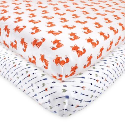 orange crib sheets