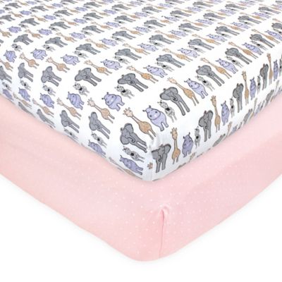 pink fitted crib sheet