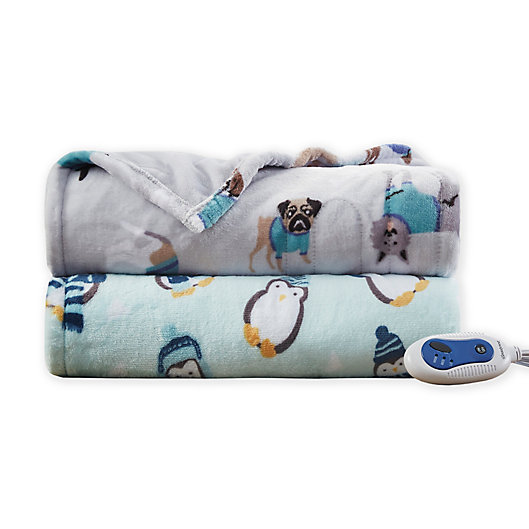 Alternate image 1 for Beautyrest® Oversized Plush Printed Heated Throw