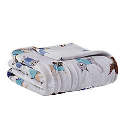 Beautyrest® Oversized Plush Printed Heated Throw in Grey Dogs