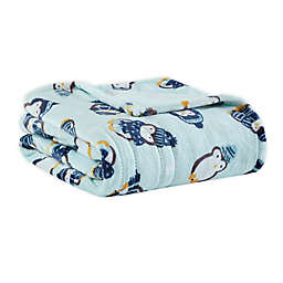 Beautyrest® Plush Printed Oversized Heated Throw Blanket in Aqua Penguins
