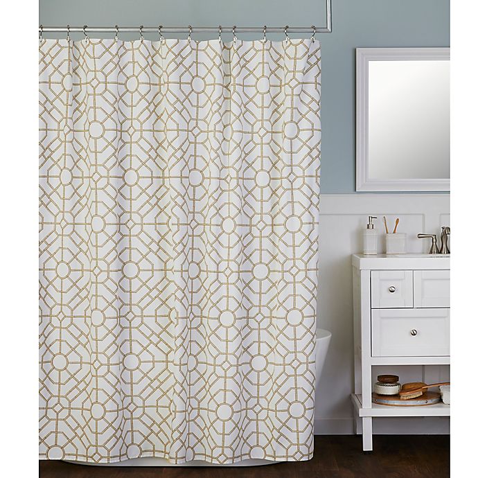 Skl Home Bamboo Lattice Shower Curtain, Bamboo Shower Curtain