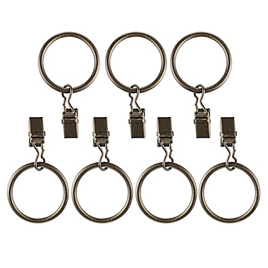 Urban Modern Powder-Coated Clip Rings in Bronze (Set of 7). View a larger version of this product image.