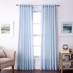 light blue curtains sheer