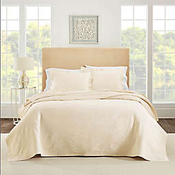 Realeza Ella 3-Piece Textured King Coverlet Set in Ivory