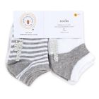 Alternate image 1 for Burt&#39;s Bees Baby&reg; Size 3-12M 6-Pack Organic Cotton Socks in Heather Grey