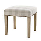 Alternate image 0 for Bee &amp; Willow&trade; Ava Upholstered Gingham Ottoman in Sage Grey