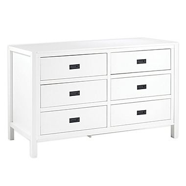 Forest Gate&trade; Solid Wood 6-Drawer Dresser in White. View a larger version of this product image.