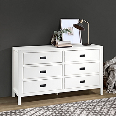 Forest Gate&trade; Solid Wood 6-Drawer Dresser in White. View a larger version of this product image.
