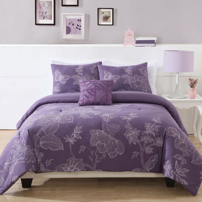 Etched Floral Comforter Set Bed Bath Beyond