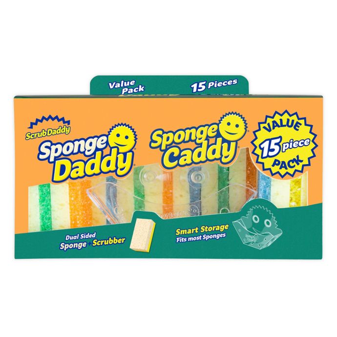 Sponge Daddy® Value Pack Cleaning Sponges with Sponge Caddy Bed Bath