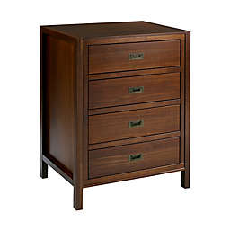 Forest Gate 4-Drawer Solid Wood Chest in Black