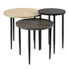 Alternate image 0 for Forest Gate 3-Piece Two-Tone Nesting Round Tables Set with Gold Legs