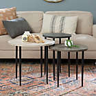 Alternate image 1 for Forest Gate 3-Piece Two-Tone Nesting Round Tables Set with Gold Legs