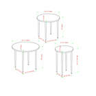 Alternate image 3 for Forest Gate 3-Piece Two-Tone Nesting Round Tables Set with Gold Legs