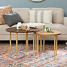 Alternate image 1 for Forest Gate 3-Piece Two-Tone Nesting Round Tables Set with Black Legs