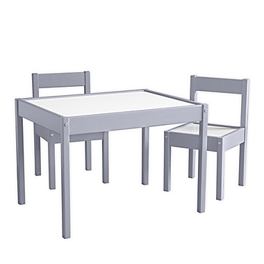 Baby Relax&reg; Percy 3-Piece Kids Table and Chair Set in Grey/White. View a larger version of this product image.