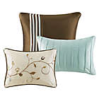 Alternate image 5 for Madison Park Serene 7-Piece Queen Comforter Set in Blue