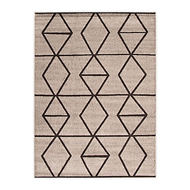 ECARPETGALLERY Ana 5&#39;3 x 7&#39;3 Area Rug in Grey/Brown. View a larger version of this product image.