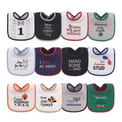 hudson baby holiday bibs