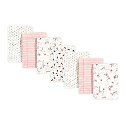 Hudson Baby® 7-Pack Paris Burp Cloths in Pink