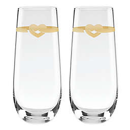 kate spade new york Loves Me Knot™ Stemless Champagne Toasting Flutes (Set of 2)