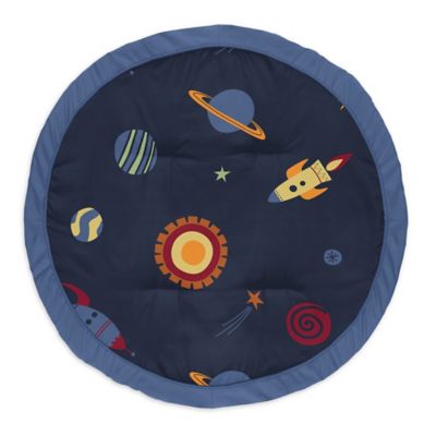 blue baby play mat