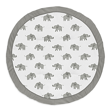 Sweet Jojo Designs&reg; Elephants Playmat in Grey/Black. View a larger version of this product image.