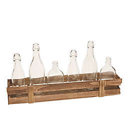 Mud Pie® Planked Wood Vase Crate Set