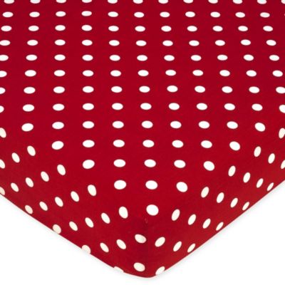 red fitted crib sheet