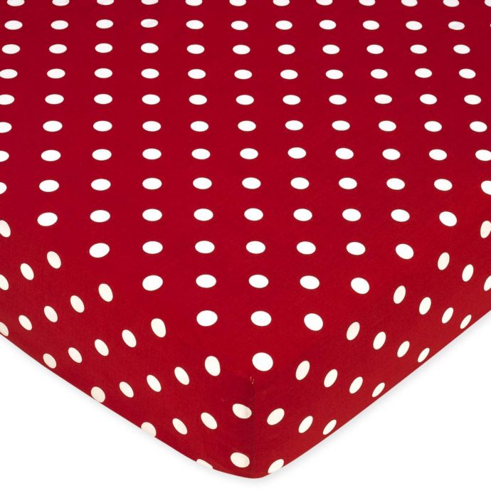 Sweet Jojo Designs Ladybug Polka Dot Fitted Crib Sheet In Red