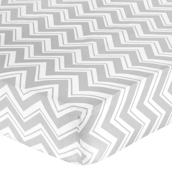 Sweet Jojo Designs Zig Zag Chevron Crib Sheet In Grey Buybuy Baby