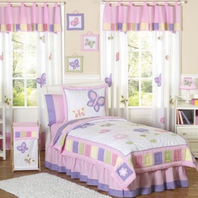 Sweet Jojo Designs Butterfly Bedding Collection in Pink/Purple