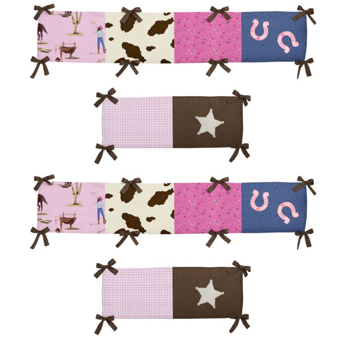Sweet Jojo Designs Cowgirl 4 Piece Crib Bumper Set Bed Bath