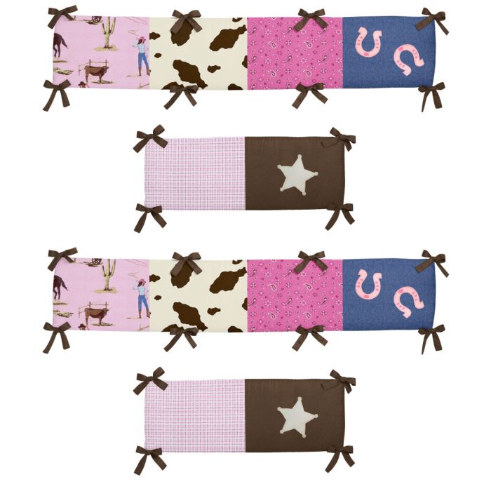 Sweet Jojo Designs Cowgirl 4 Piece Crib Bumper Set Bed Bath