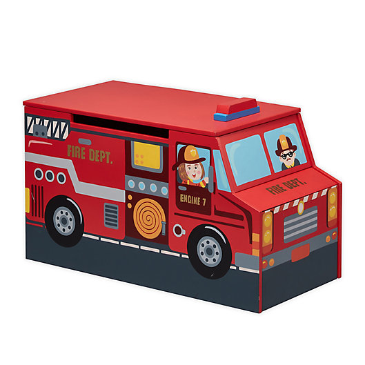 Alternate image 1 for Fantasy Fields by Teamson Kids Little Fire Fighters Toy Chest in Red