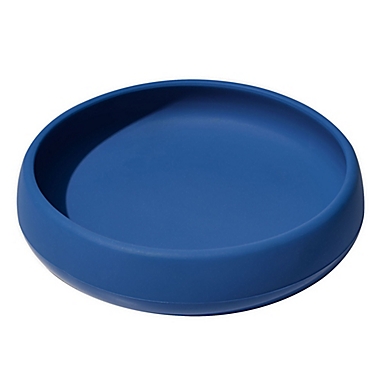 OXO Tot&reg; Silicone Toddler Dinner Plate in Navy. View a larger version of this product image.