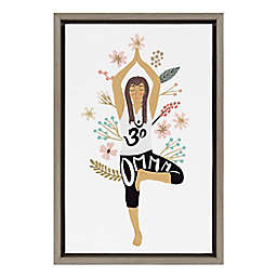 Yoga 12-Inch x 18-Inch Framed Canvas Wall Art