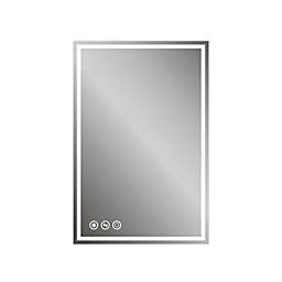 BoyelLiving 24-Inch x 36-Inch Rectangular LED Lighted Bathroom Mirror with Touch Sensor