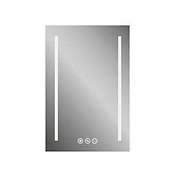 BoyelLiving LED Rectangular Sensor Touch Bathroom Wall Mirror