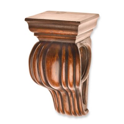 Cambria Classic Wood Drapery Sconce In Medium Brown Bed Bath